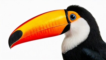 Naklejka premium Toucan toco, Ramphastos toco, isolated on white 