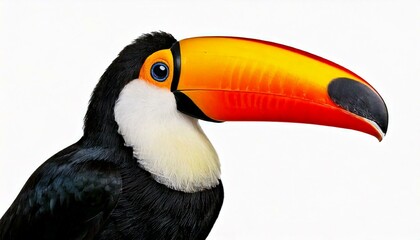 Fototapeta premium Toucan toco, Ramphastos toco, isolated on white 