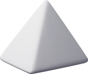 3d white simple pyramid figure