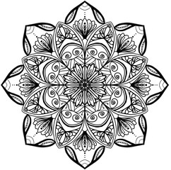 Mandala Coloring Page | Intricate Mandala Art for Relaxation and Mindfulness