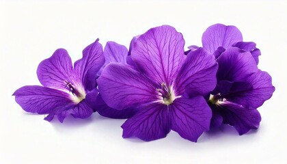 Obraz premium violet flowers isolated on white