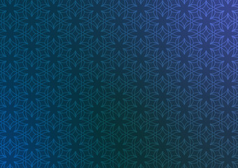 Blue flower pattern gradient art background