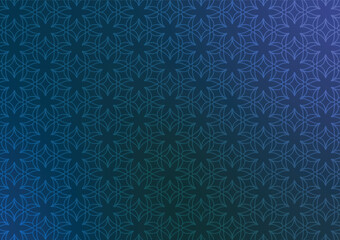 Blue flower pattern gradient art background