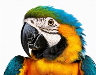 Naklejka premium Young Blue-and-yellow Macaw 