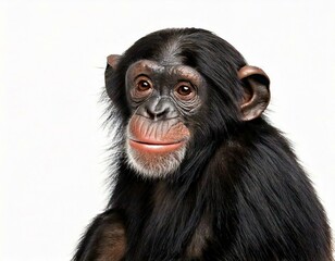 Naklejka premium Young Chimpanzee, Simia troglodytes, 5 years old,