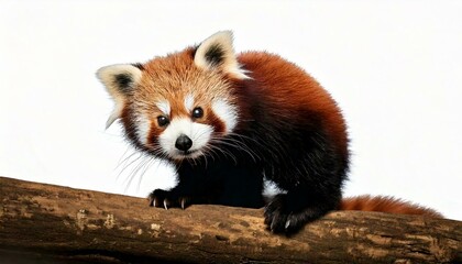 Young Red panda or Shining cat, Ailurus fulgens, 7 months old, in front