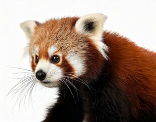 Young Red panda or Shining cat, Ailurus fulgens, 7 months old, in front