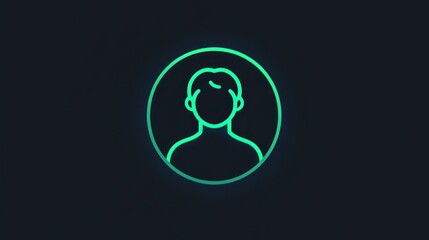 Profile, icon, person, digital, avatar, dark background, user interface, website