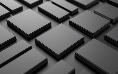 Abstract dark gray square pattern background.