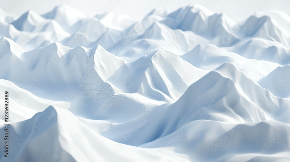 Poster dramatic snow-capped mountain peaks with shadows creating depth and texture