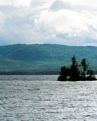 lake and mountains