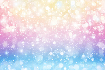 Soft pastel background with sparkling bokeh and light effects, creating dreamy atmosphere. Ideal for various design projects and festive themes