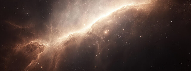 mesmerizing abstract space scene filled with cosmic dust, stars, and ethereal light, creating sense of wonder and vastness in universe