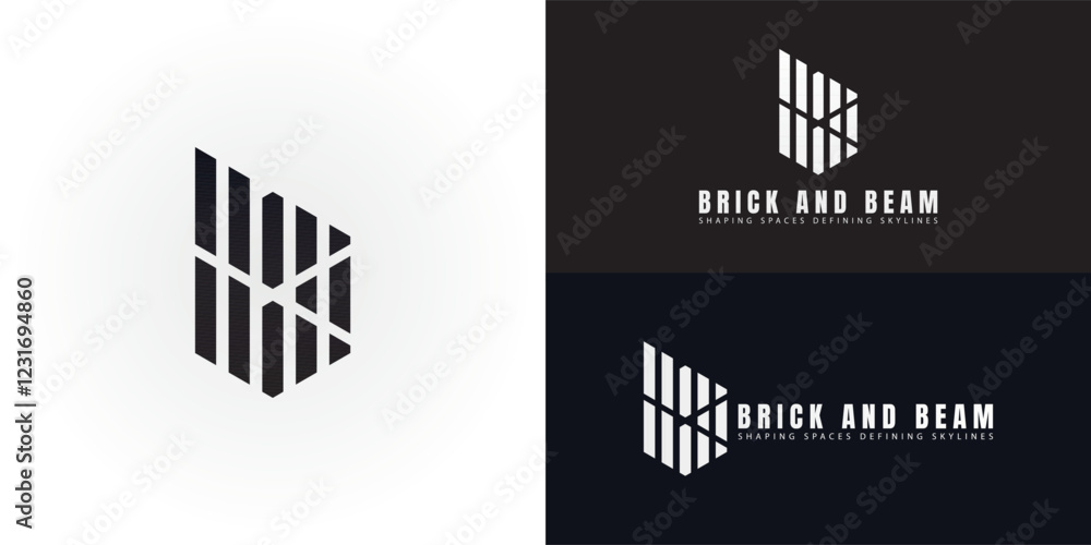 Aufkleber the dynamic logo design features bb's initials creatively integrated into a geometric structure rese