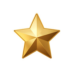 Fototapeta premium Gold Star – Shiny and Elegant, Transparent Background