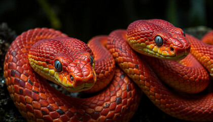 Naklejka premium close up of a red rattlesnake