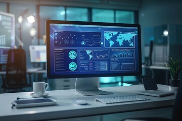 Fototapeta premium Modern computer in clinic hospital