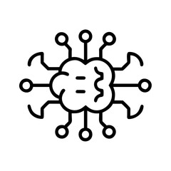 AI Technology Icon for Digital Solutions and Machine Learning Systems