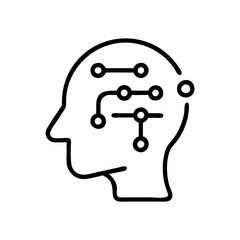 Flat AI Icon Design for Artificial Intelligence and Machine Learning Applications