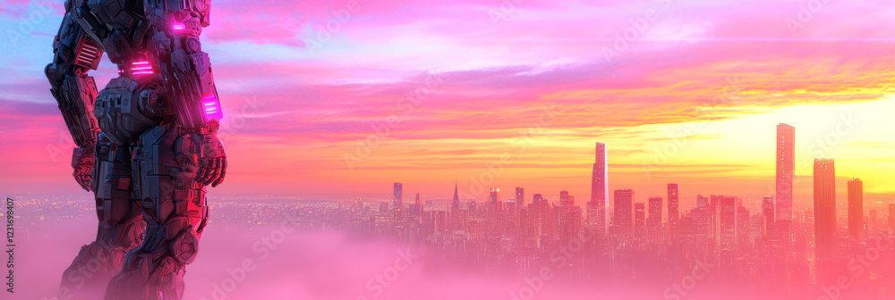 Aufkleber a refined 3d render depicting the robotâ€™s reflective chassis subtly mirroring the skylineâ€™s fina