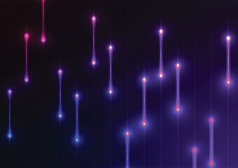 Dark purple tech neon light line pattern background