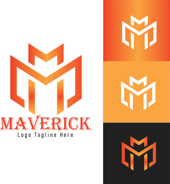 Abstract maverick logo design template