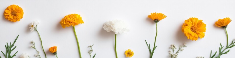 Botanical Textile Design Vibrant Cornflower Scatter on White - Eco-Friendly Pattern for Fashion and Interiors, Inspiring Sustainable Aesthetic in Modern Home Decor