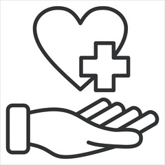 Healthcare Icon Lineal Style. Vector Illustration Graphic Design