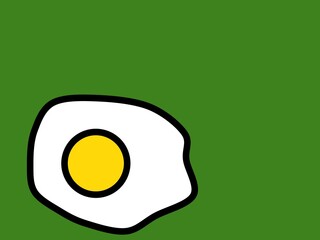 目玉焼き、かわいいイラスト
