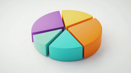 Obraz premium A modern, clean illustration of a bar graph with rising vibrant bars symbolizing growth. Simple background with clear axis labels and subtle shadows enhances clarity and focus on data.