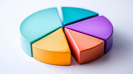 Obraz premium A modern, clean illustration of a bar graph with rising vibrant bars symbolizing growth. Simple background with clear axis labels and subtle shadows enhances clarity and focus on data.