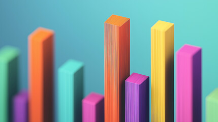 A modern, clean illustration of a bar graph with rising vibrant bars symbolizing growth. Simple background with clear axis labels and subtle shadows enhances clarity and focus on data.