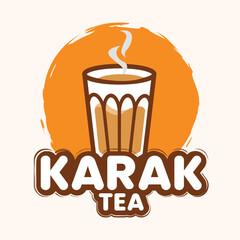 Karak Milk Chai tea Illustration 