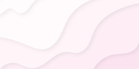 Abstract wave line paper cut background. Wavy pink layers. 3D abstract paper art style, use for flyers and brochure. vector art background banner texture.	