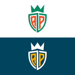 AP PA letter logo set design