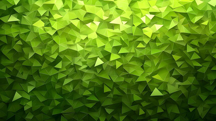 3D Abstract Background Green Triangles Texture Design