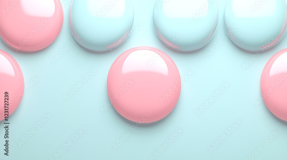 Poster pastel colorful circular shapes on soft background ideal for creative and decorative design projects