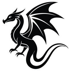 The Mythical Dragons From Ancient Lore to Modern Fantasy and Medical Symbolism. dragon vector icon logo