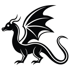 The Mythical Dragons From Ancient Lore to Modern Fantasy and Medical Symbolism. dragon vector icon logo