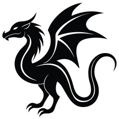 The Mythical Dragons From Ancient Lore to Modern Fantasy and Medical Symbolism. dragon vector icon logo
