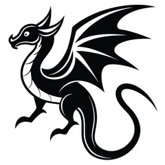 The Mythical Dragons From Ancient Lore to Modern Fantasy and Medical Symbolism. dragon vector icon logo