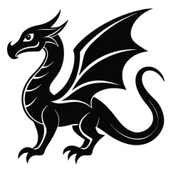The Mythical Dragons From Ancient Lore to Modern Fantasy and Medical Symbolism. dragon vector icon logo