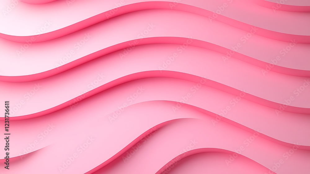 Poster soft pink waves background design with smooth curves and textured layers for modern aesthetics