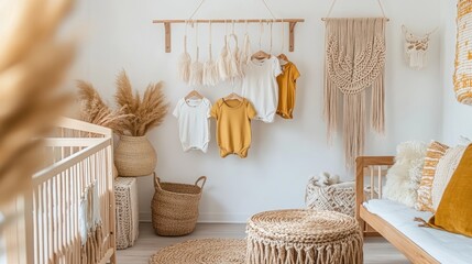 Bohemian Nursery Decor: Neutral Tones and Natural Textures