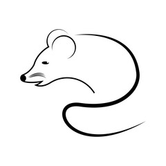black rat logo illustration