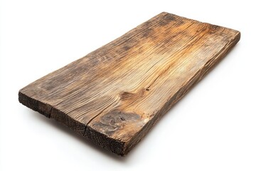 Close-up of a rustic wooden plank with rich texture, ideal for design, crafts, or backgrounds.