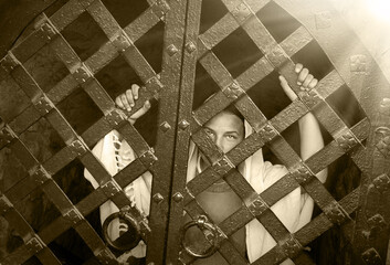 Young girl in the prison