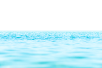 Blue sea water in PNG isolated on transparent background