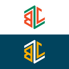 BJ JB letter logo set design