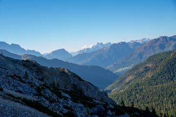 Historic WWI Military Fortification in Italian Dolomites, World War I Mountain Bunker in South Tyrol, Italy, Alpine Military Trenches from WWI, Dolomites